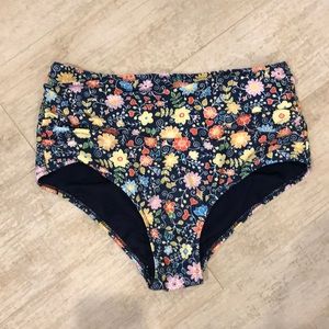 High Waisted Floral Bikini Bottoms